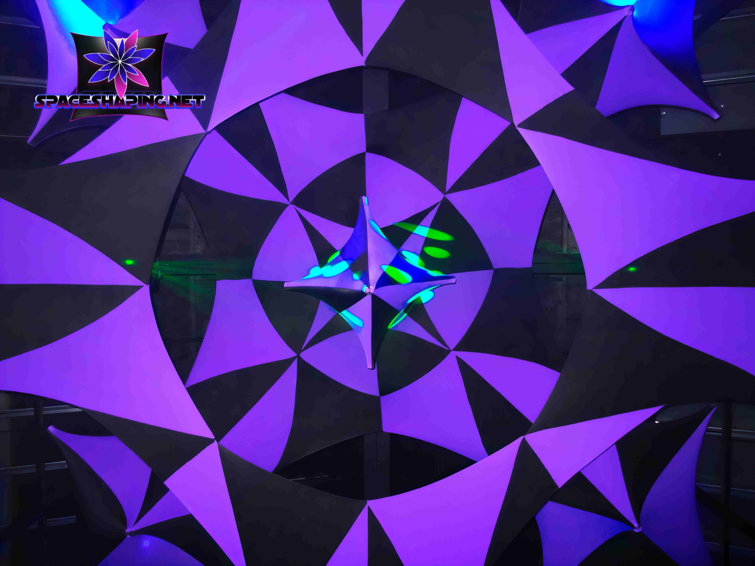 2012 San Francisco, 4 Layers of Mandalas in the Ceuling Creating a 40ft Canapy Over Dance Floor_1341203