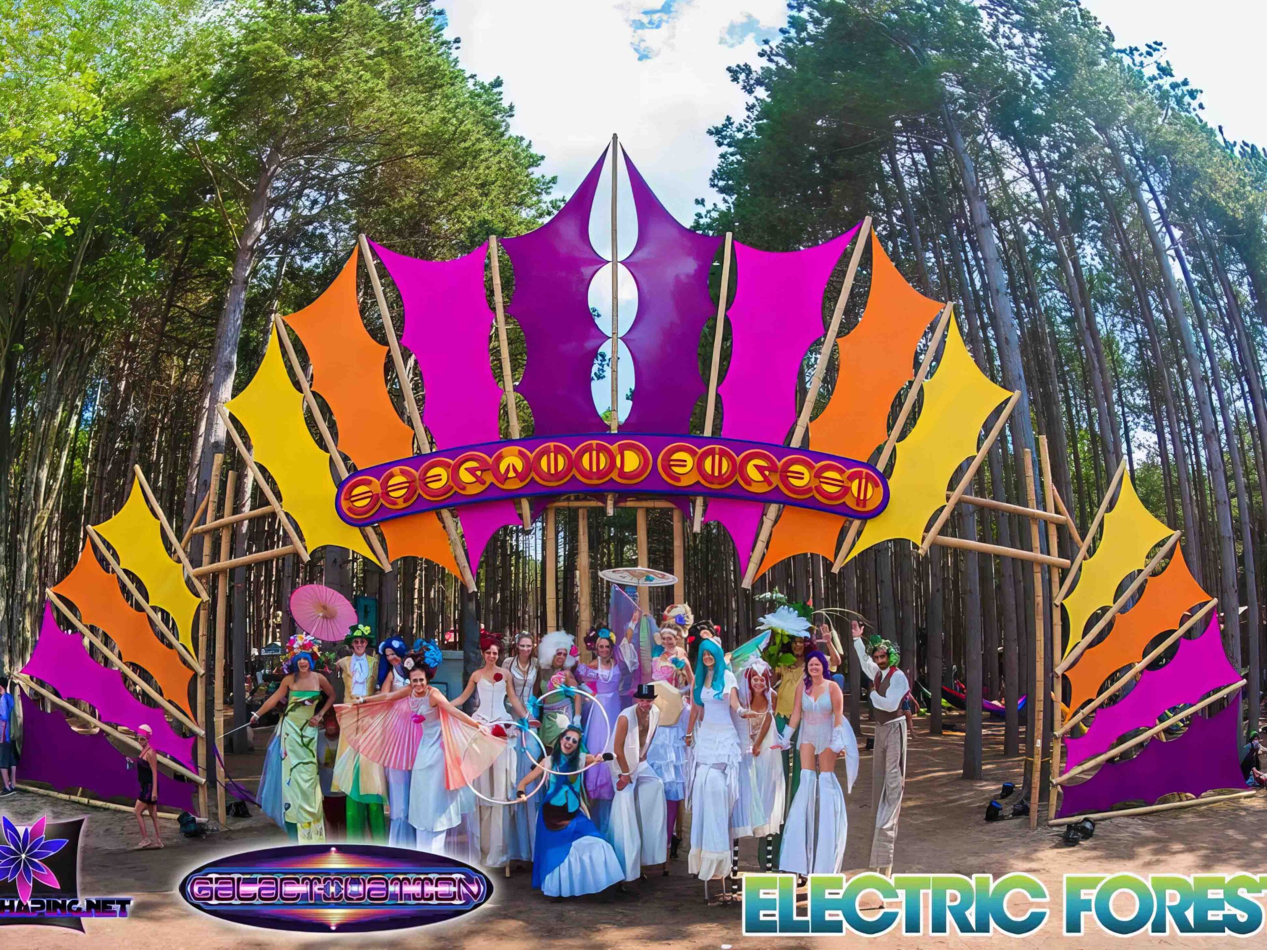2016 Electric Forrest Music Festival Ambiance Decorations Spandex Stretch Fabric_134142