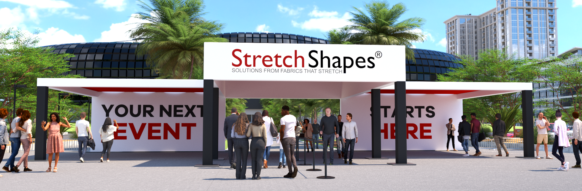 Outdoor Uses of Stretch Shapes Products